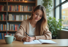 Rejoindre un club de lecture : conseils pratiques et astuces pour s’inscrire efficacement Femme inscrivant un club de lecture dans une bibliothèque